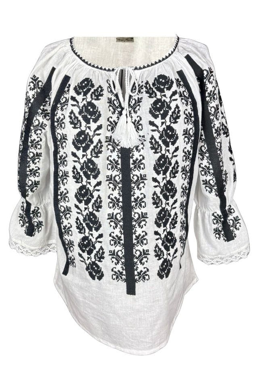 Bluza dama A26 alb/negru