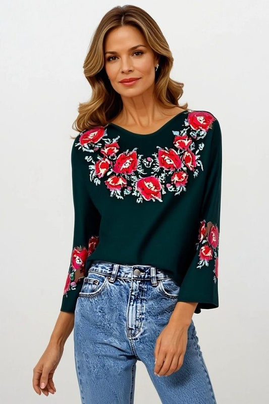 Bluza tip ie R24D, verde/rosu