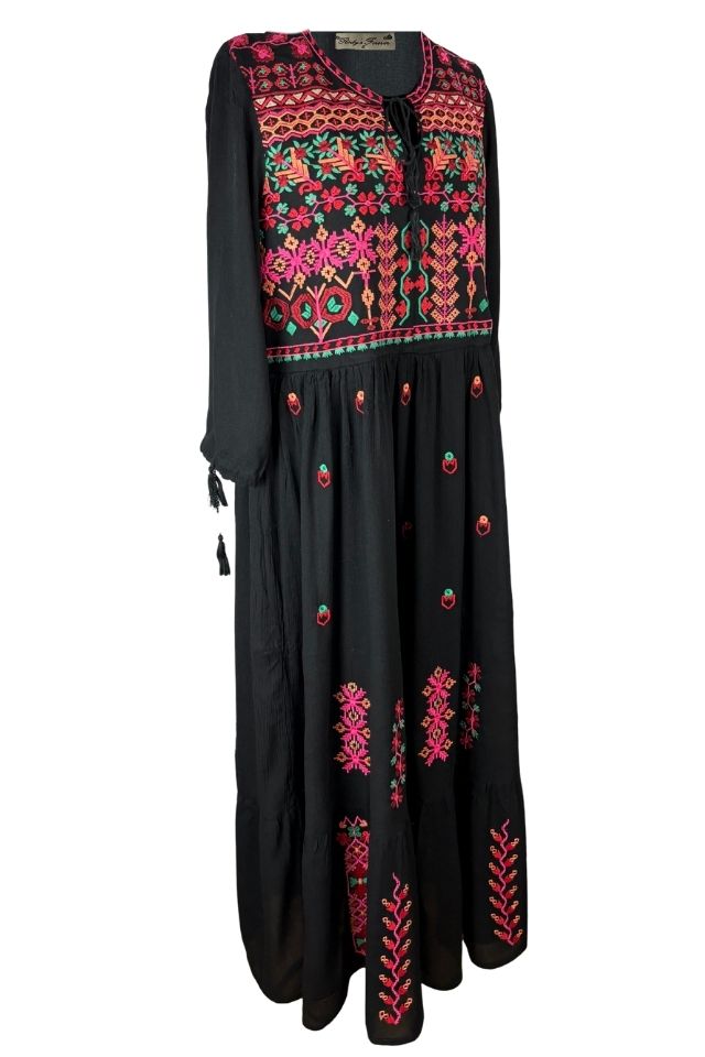 Rochie dama 025 negru/ciclam