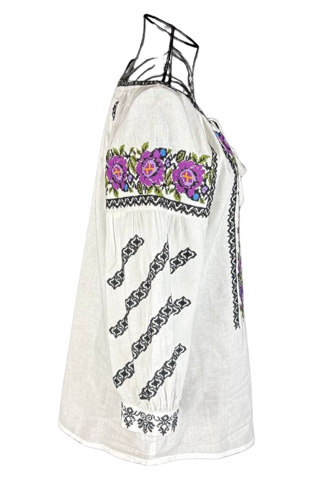 Bluza dama O25 alb/mov