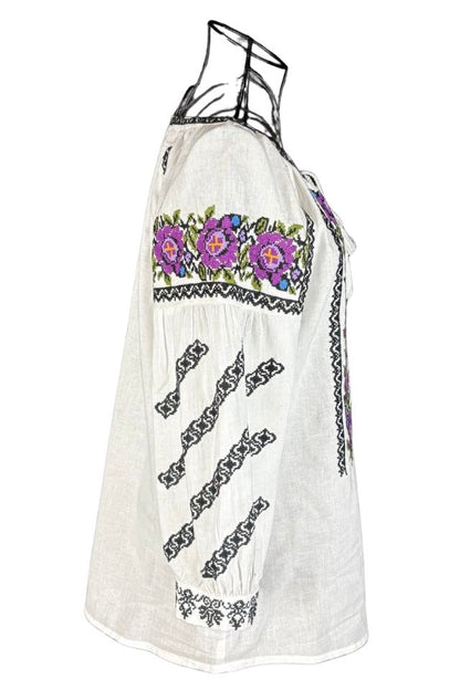Bluza dama O25 alb/mov