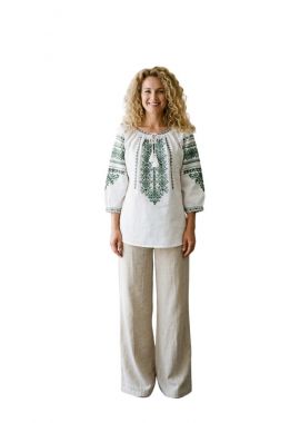 Bluza dama M26 alb/verde