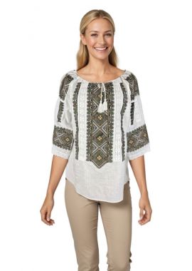 Bluza dama O25 alb/maro