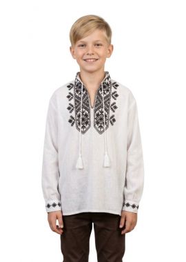 Bluza baieti CB126 alb/negru