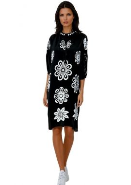 Rochie traditionala dama neagra RDF, negru darth vader