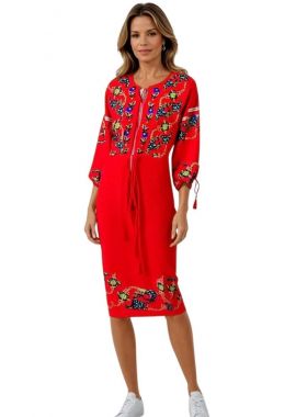 Rochie traditionala rosie, dama RC24, rosu