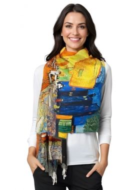 Fular casmir dama 2,03 albastru