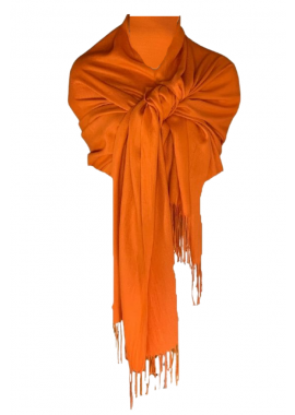 Esarfa tip sal din casmir , Dacali, portocaliu 2, 180 x 70 cm