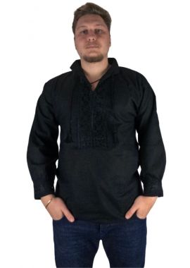 Ie barbati neagra cu broderie,  RBN24 negru