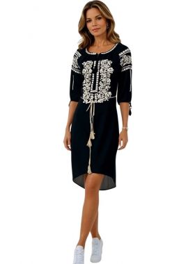 Rochie dama negru/bej