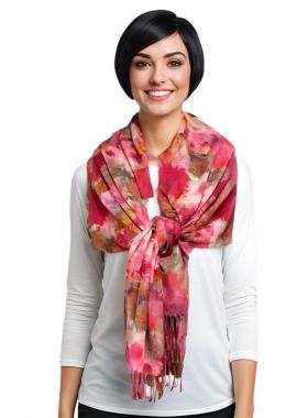 Fular casmir dama F, ciclam