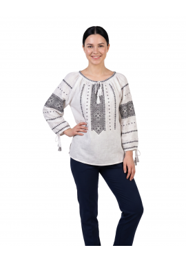 Bluza dama IL26 alb/gri