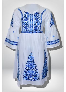 Rochie traditionala alba dama, RDCAB, alb