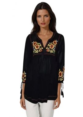 Bluza traditionala neagra, dama RFN, negru