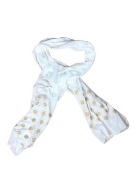 Marama traditionala MA alb/bej