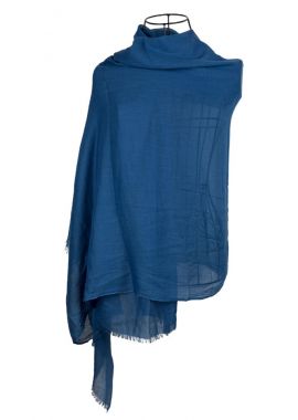 Esarfa dama uni 25V, albastru denim