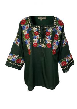 Bluza traditionala verde, dama R, verde