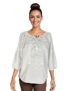 Ie dama traditionala alba RFN 2 alb crystal