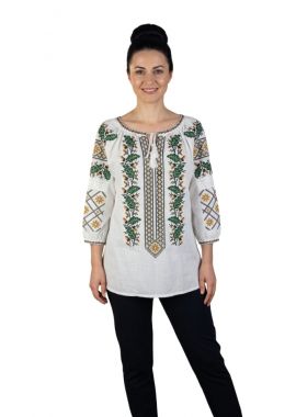 Bluza dama IU26 alb/maro