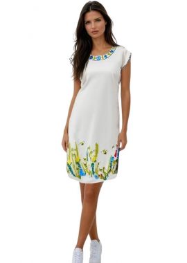 Rochie traditionala crem, dama RD2