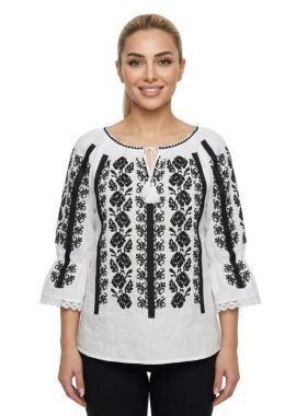 Ie  dama traditionala A26 alb/negru