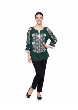 Bluza dama IL26 verde/alb