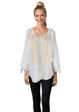 Ie dama traditionala I26 alb/crem