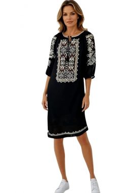 Rochie traditionala, neagra dama, RCFSA, negru/bej
