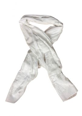 Marama traditionala MA alb crystal