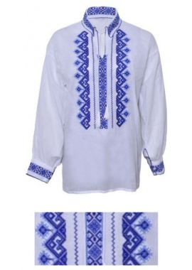 Bluza tip ie  barbati R187, Dacali, alb