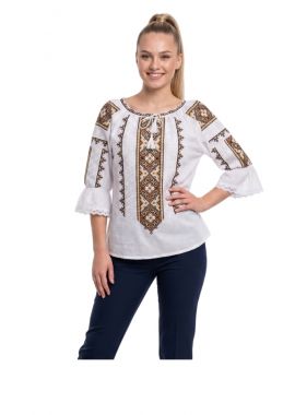 Bluza dama IL26 alb/bej