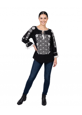 Bluza dama IL26 negru/alb