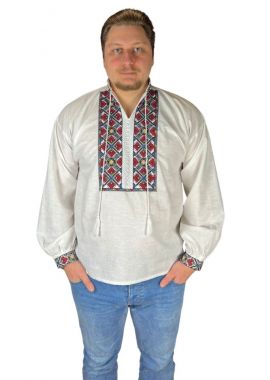 Ie barbati CP26 alb/rosu bordo