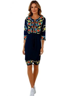 Rochie traditionala neagra, dama RC24, negru