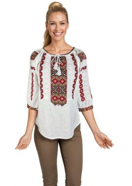 Bluza dama O25 alb/verde