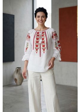 Ie dama tradiitonala M26 alb/galben