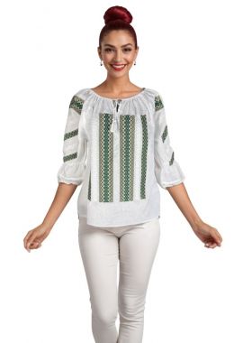 Ie dama traditionala alba DEC alb/crem