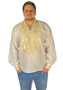 Ie barbati CP26 alb/galben