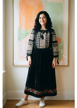 Fusta dama A26 negru/rosu