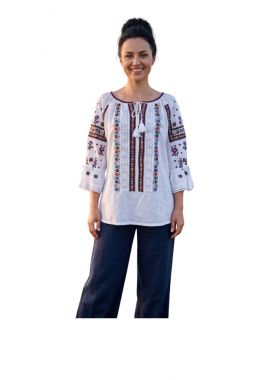 Bluza dama IU26 alb/mov
