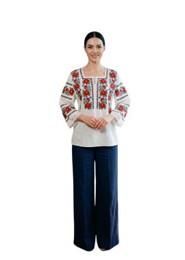 Bluza dama M26 alb verde inchis