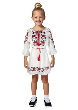 Rochie fete CPC alb/rosu-DACSHOP