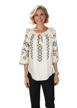 Bluza dama traditionala bej RS25 bej