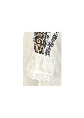 Ie dama traditionala R256  alb/crem
