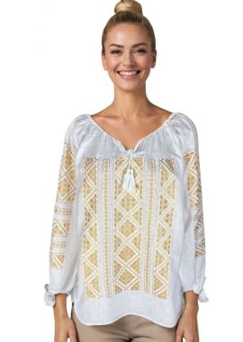 Bluza dama RFN 2 alb/bej