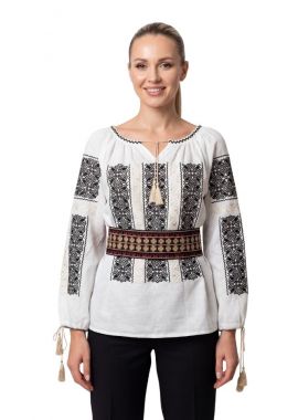 Brau traditional romanesc negru CP26 negru/rosu